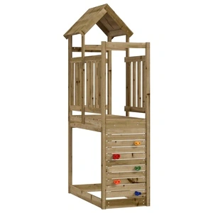 Игрална кула Кафяво 53 x 110,5 x 214 см Солидна импрегнирана дървесина
