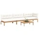 Градински комплект диван от масивна акациева дървесина - 4 части