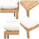 Градински диван комплект 4 части от масивна акациева дървесина, светлокафяв