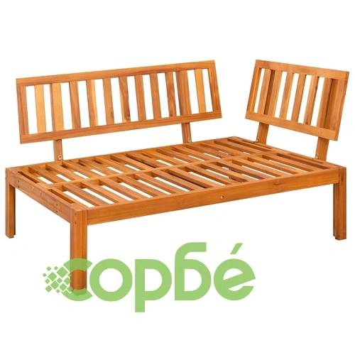 Градински комплект диван от масивна акациева дървесина - 5 части ➤ топ цена ➤ sorbe.bg
