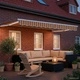 Ръчен сенник с LED осветление, 3,5 x 2,5 m, полиестер с ПУ покритие
