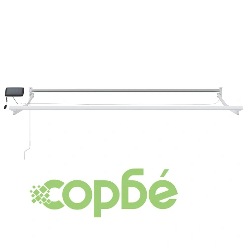 Ръчен сенник с LED осветление, 3,5 x 2,5 m, полиестер с ПУ покритие ➤ топ цена ➤ sorbe.bg