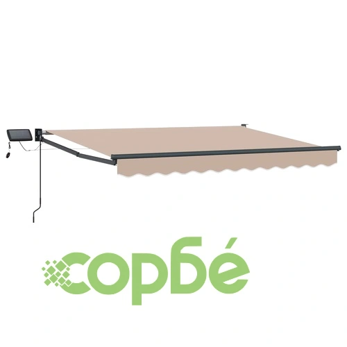 Изтегляем сенник със соларни LED светлини, 3,5 x 2,5 м ➤ топ цена ➤ sorbe.bg