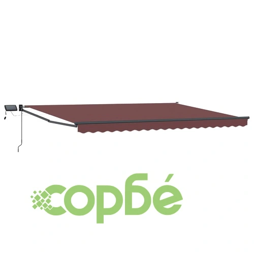 Ръчен сенник със соларни LED светлини, 4,5 x 3 m ➤ топ цена ➤ sorbe.bg