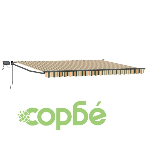 Изтеглящ сенник с LED осветление, 4,5 x 3 м, полиестер с ПУ покритие ➤ топ цена ➤ sorbe.bg