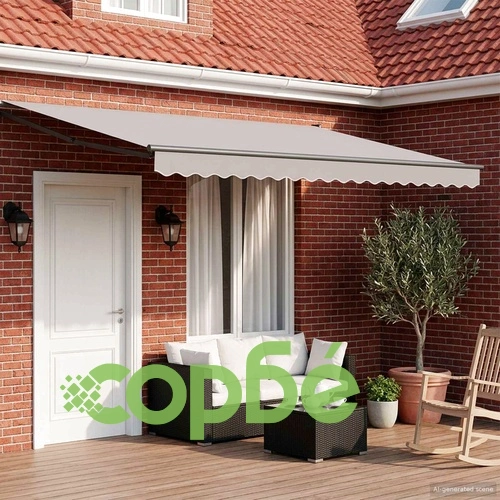 Изтеглящ сенник с LED осветление, полиестер, 5 x 3 м ➤ топ цена ➤ sorbe.bg
