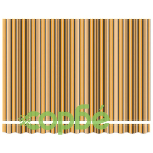 Електрически разтегателен навес 2,5 x 2 m - жълт и сив, с LED и метеорологичен сензор ➤ топ цена ➤ sorbe.bg