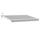 Електрически прибиращ се сенник Антрацит и бяло, алуминий, 3,5 x 2,5 м