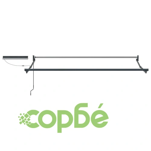 Електрически сенник Антрацит, алуминий, 2,5 x 2 м ➤ топ цена ➤ sorbe.bg