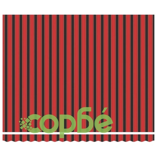 Прибираща се тента, оранжева и черна, 400 x 300 см, платно и алуминий ➤ топ цена ➤ sorbe.bg