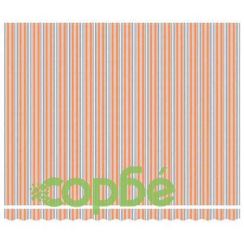 Прибираща се тента, оранжево и сиво, 400 x 300 см, платно и алуминий ➤ топ цена ➤ sorbe.bg
