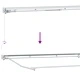 Сгъваем сенник за стена, жълто и бяло, 5 x 3,5 м, полиестер с PU покритие