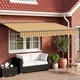 Ръчен сенник с LED осветление 3,5 x 2 m - Жълто, Сиво, Антрацит