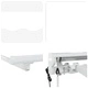 Електрически сенник с дистанционно управление, бял, 3 x 2,5 м, полиестер с PU покритие