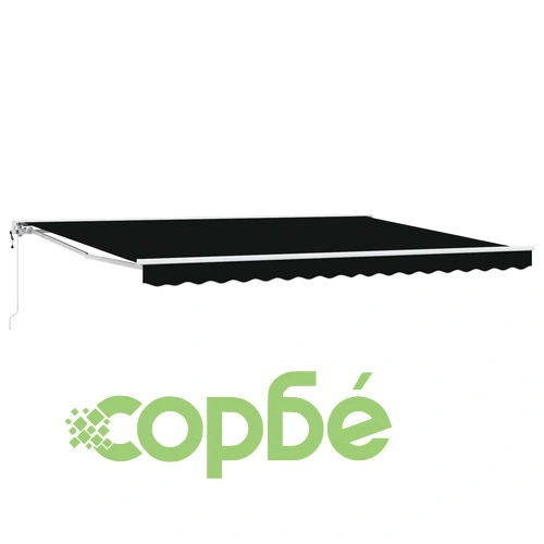 Електрически сенник с дистанционно управление, черен, 4 x 3 м ➤ топ цена ➤ sorbe.bg