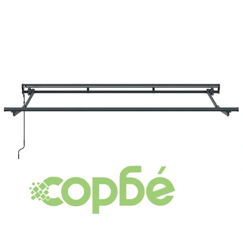 Електрически прибираем сенник, 3,5 x 2 м, полиестер с PU покритие, оранжево, сиво и синьо ➤ топ цена ➤ sorbe.bg