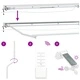 Електрически сенник с ръчна манивела, Слонова кост и бяло, 3,5 x 2 m, полиестер с PU покритие
