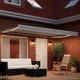 Електрически прибиращ се сенник Антрацит и бяло, 5 x 3,5 м, полиестер с PU покритие