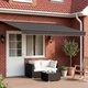 Електрически сенник за тераса Антрацит 4 x 2 m, полиестер с PU покритие