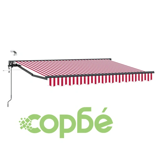 Електрически прибиращ се сенник 3,5 x 2,5 m, полиестер с PU покритие ➤ топ цена ➤ sorbe.bg