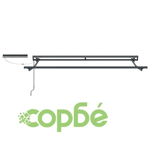 Електрически сенник с автоматично прибиране, Бежов и Антрацит, 3 x 2 м, алуминий ➤ топ цена ➤ sorbe.bg