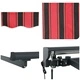 Електрически сенник с ръкав 5 x 3 м, полиестер с PU покритие, алуминиева рамка