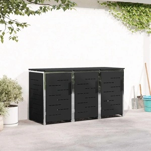 Външна кутия за контейнери за 3 кофи 240 л, неръждаема стомана, 207 x 77,5 x 112,5 см