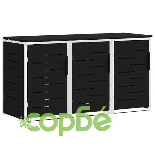 Външна кутия за контейнери за 3 кофи 240 л, неръждаема стомана, 207 x 77,5 x 112,5 см ➤ топ цена ➤ sorbe.bg