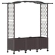Повдигната градинска леха с решетка и покрив, PP, Кафяво, 164 x 40 x 144 см
