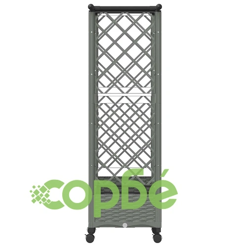 Повдигнато градинско легло с решетка и покрив, полипропилен, 164 x 40 x 127 см, светлосиво ➤ топ цена ➤ sorbe.bg