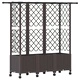 Повдигнато градинско легло с решетка и покрив, 163,5 x 40 x 142 см, полипропилен, кафяво