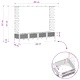Повдигната градинска леха с решетка и покрив, полипропилен, 203 x 40 x 127 см, черна