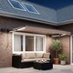 Ръчен изтеглящ се сенник с LED светлини Таупе 3 x 2 м