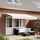 Прибираща се тента 4 x 2 m - светлосива и бяла, полиестер и алуминий
