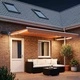 Ръчен изтеглящ се сенник с LED светлини 4 x 2 м - Пясък