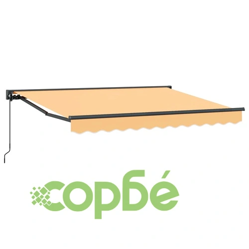 Ръчен сгъваем навес Пясък 4 x 2 m - Полиестер и алуминий ➤ топ цена ➤ sorbe.bg