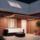 Ръчна тента с LED осветление, пясъчен цвят - 4 x 2 m