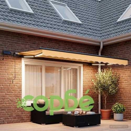Прибираща се тента Пясък 300 x 250 см, плат и алуминий ➤ топ цена ➤ sorbe.bg