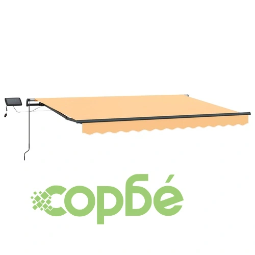Прибираща се тента Пясък 350 x 250 см, плат и алуминий ➤ топ цена ➤ sorbe.bg