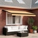 Прибираща се тента Пясък 350 x 250 см, платно и алуминий