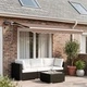 Прибираща се тента Таупе 450 x 300 см, плат и алуминий