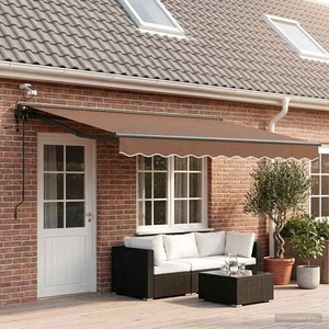 Електрически разтегателен навес таупе 4,5 x 3 m