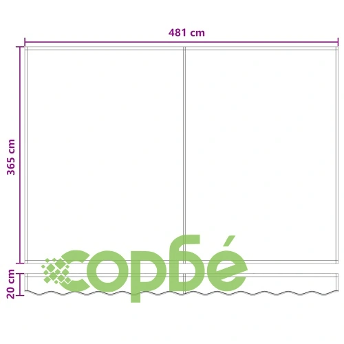 Прибираща се тента Таупе 450 x 350 см, тъкан и алуминий ➤ топ цена ➤ sorbe.bg