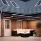 Прибираща се тента Таупе 600 x 300 cm - Полиестер с LED осветление