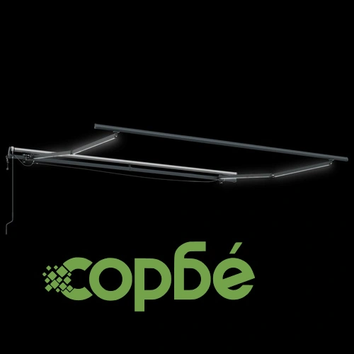 Прибираща се тента 600 x 300 cm - полиестер, цвят пясък ➤ топ цена ➤ sorbe.bg