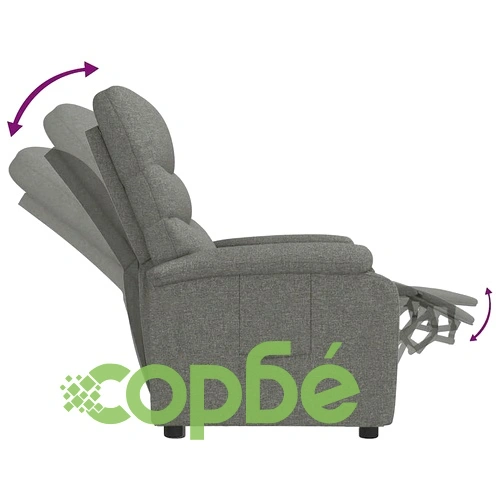 Реклайнер фотьойл тъмносив текстил с 3 позиции на наклон ➤ топ цена ➤ sorbe.bg