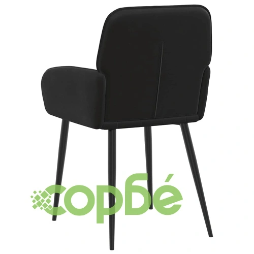 Трапезни столове 6 броя, Кадифе, Черно, 57 x 50 x 85 см ➤ топ цена ➤ sorbe.bg