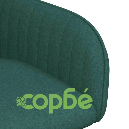 Трапезни столове 6 броя, текстил, тъмнозелено, 56,5 x 50 x 87,5 см ➤ топ цена ➤ sorbe.bg