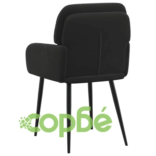 Трапезни столове 6 бр. Кадифе, Черно, 59 x 59,5 x 90 см ➤ топ цена ➤ sorbe.bg