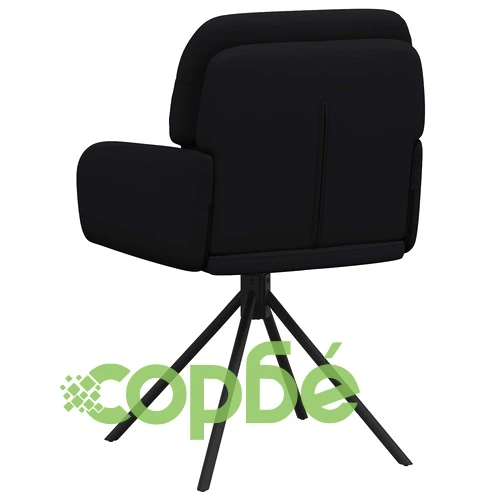 Въртящи се трапезни столове от изкуствена кожа, 6 броя, черни, 59 x 59,5 x 90 см ➤ топ цена ➤ sorbe.bg